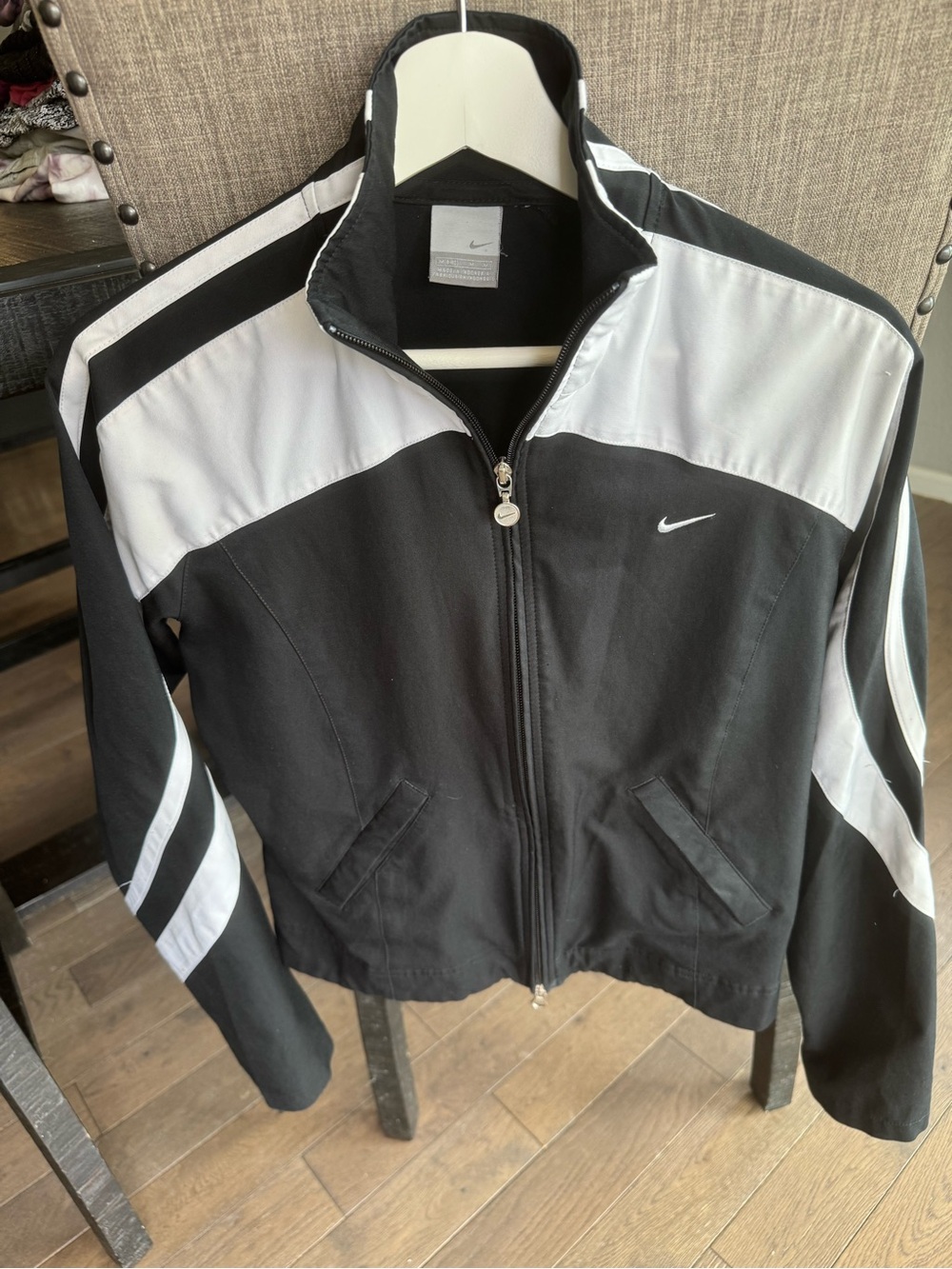 Women’s Nike Black and White Paneled Track Jacket